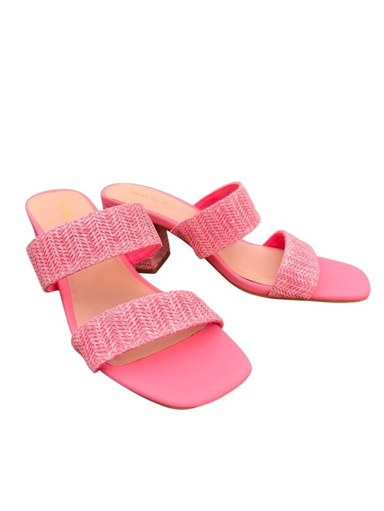 Seychelles Shoes - Seychelles Womens Charli Heel Sandals Pink  8.5 Woven Strap Casual Chic Summer